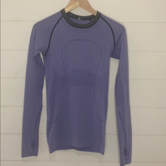 Lululemon Run Swiftly Long Sleeve Purple Sz. 4 - Picture 2 of 7